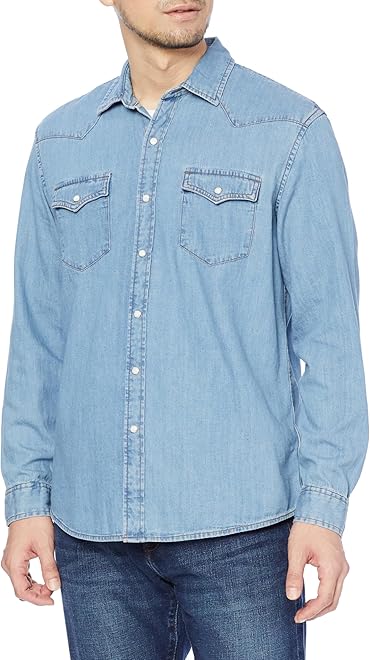 Men's Long-Sleeve Denim Shirt