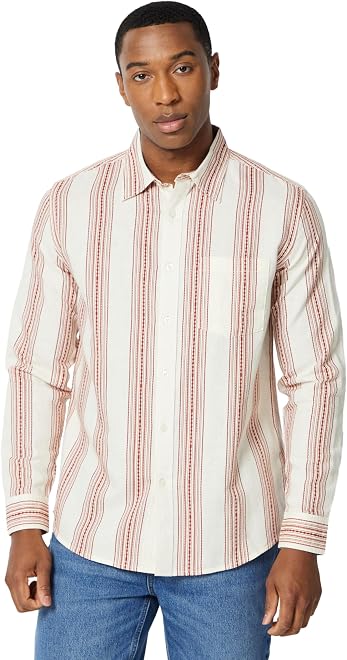 Men's Regular-Fit Long Sleeve Linen Blend Shirt