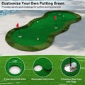 10FT x 5FT Golf Putting Green, Indoor Outdoor Professional Golf Practice Mat with 3 Holes & Golf Balls, Golf Training Mat for Home Office, Backyard